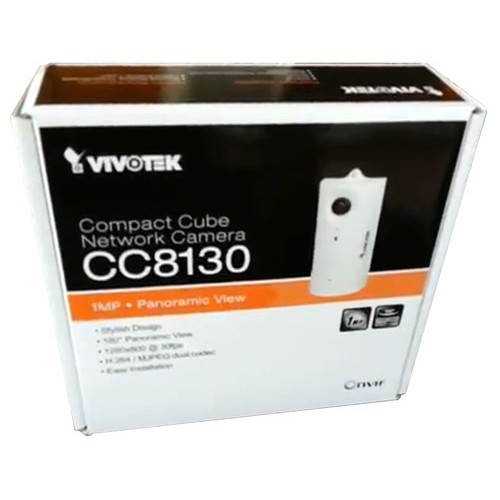 Camara Cubo IP interior compacta, 1 Mpx, 30 fps 1280x800, Visión panorámica 180 grados, Micrófono, PoE